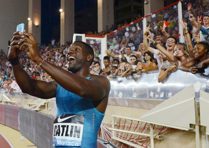 Se bo Justin Gatlin veselil tudi v Šanghaju? | Foto: Reuters