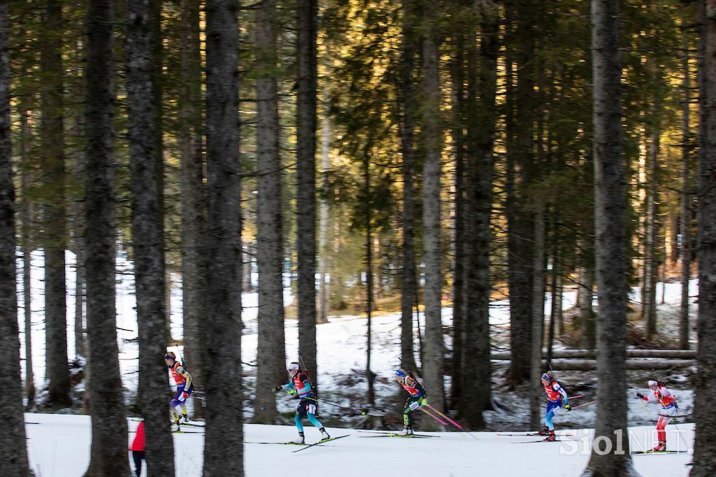 Biatlon Pokljuka zasledovalna tekma ženska