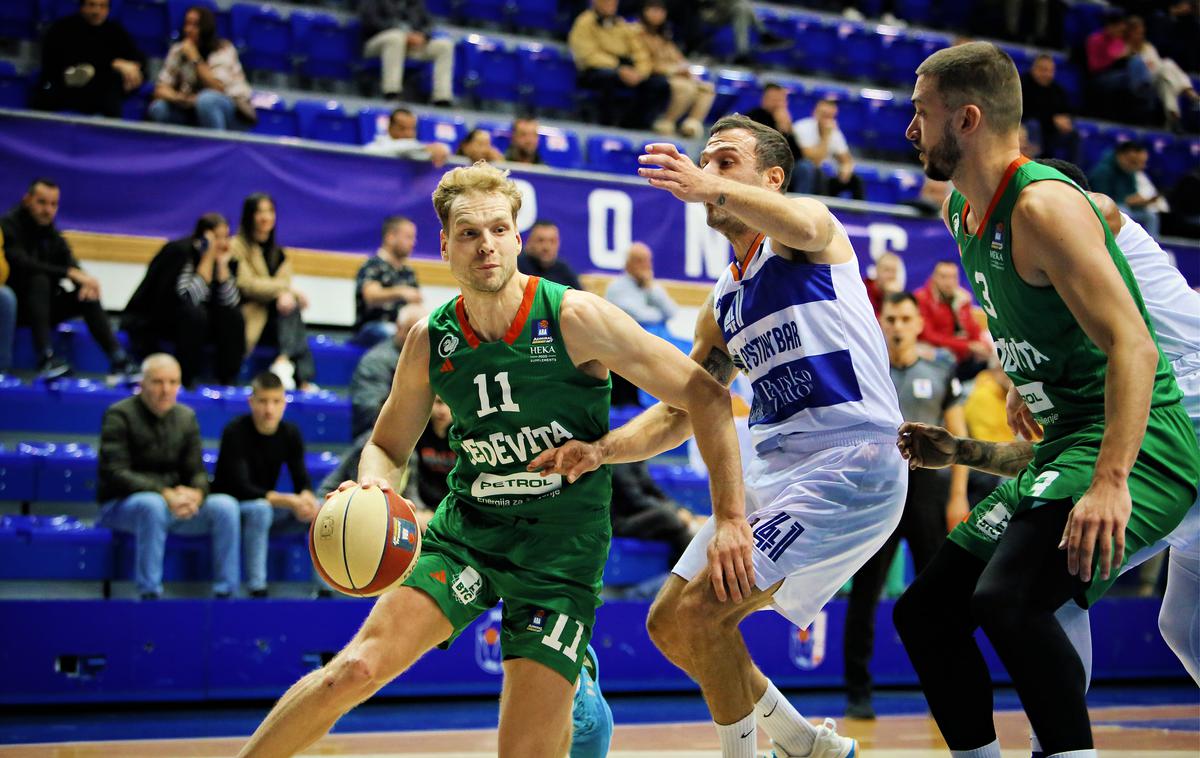 Cedevita Olimpija Jaka Blažič | Cedevita Olimpija je zmagala v Črni gori. | Foto Mornar-Barsko zlato/Media Pro/liga ABA