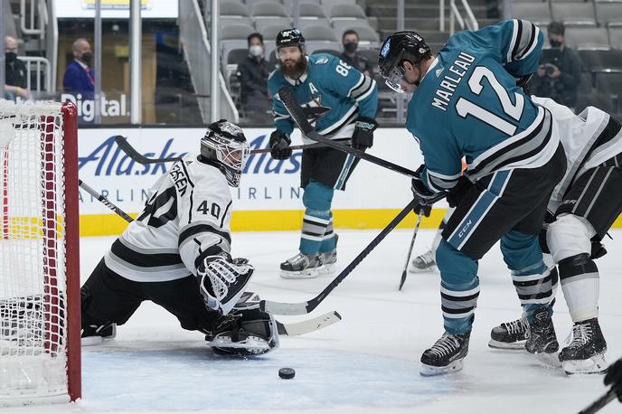 LA Kings | Hokejisti Los Angeles Kings z novim porazom (z 2:5 so izgubili proti San Joseju) ostajajo na predzadnjem mestu divizije Honda West. | Foto Guliverimage