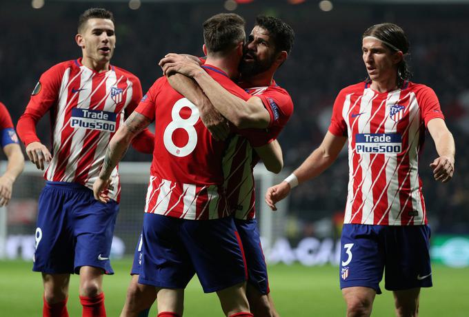 Če se bo Atletico uvrstil med najboljših osem v ligi Europa, bo tekmeca v četrtfinalu spoznal v petek, ko bo v Nyonu ples kroglic. | Foto: Reuters