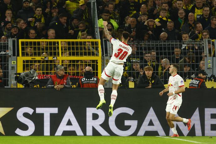 Leipzig Benjamin Šeško | Benjamin Šeško je sredi prvega polčasa zadel za vodstvo Leipziga z 1:0. | Foto Reuters