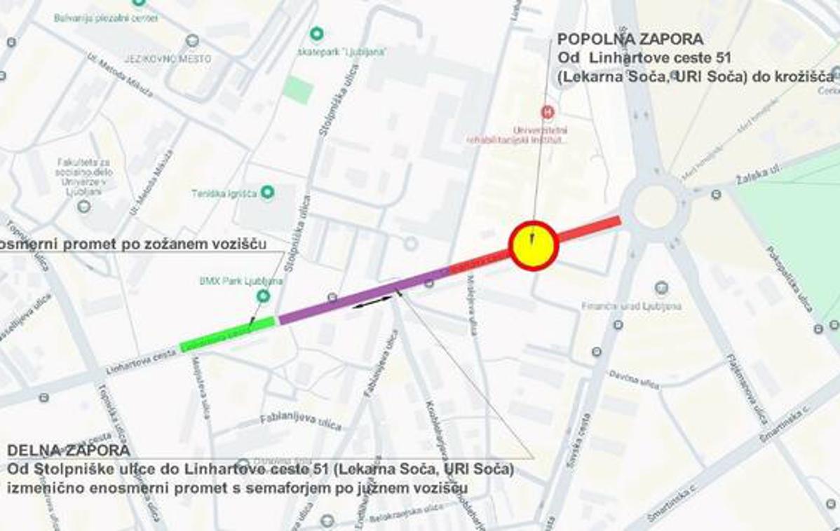 Delo na cesti | Na občini vse udeležence v prometu prosijo za razumevanje in upoštevanje prometne signalizacije. | Foto Mestna občina Ljubljana