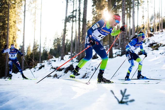 "Prvič v življenju sem na sprinterski progi na Pokljuki tekmoval danes," nam je po četrtkovem sprintu svetovnega pokala razlagal slovenski reprezentant Alex Cisar. | Foto: Grega Valančič/Sportida