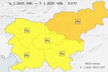 oranžno opozorilo veter Slovenija