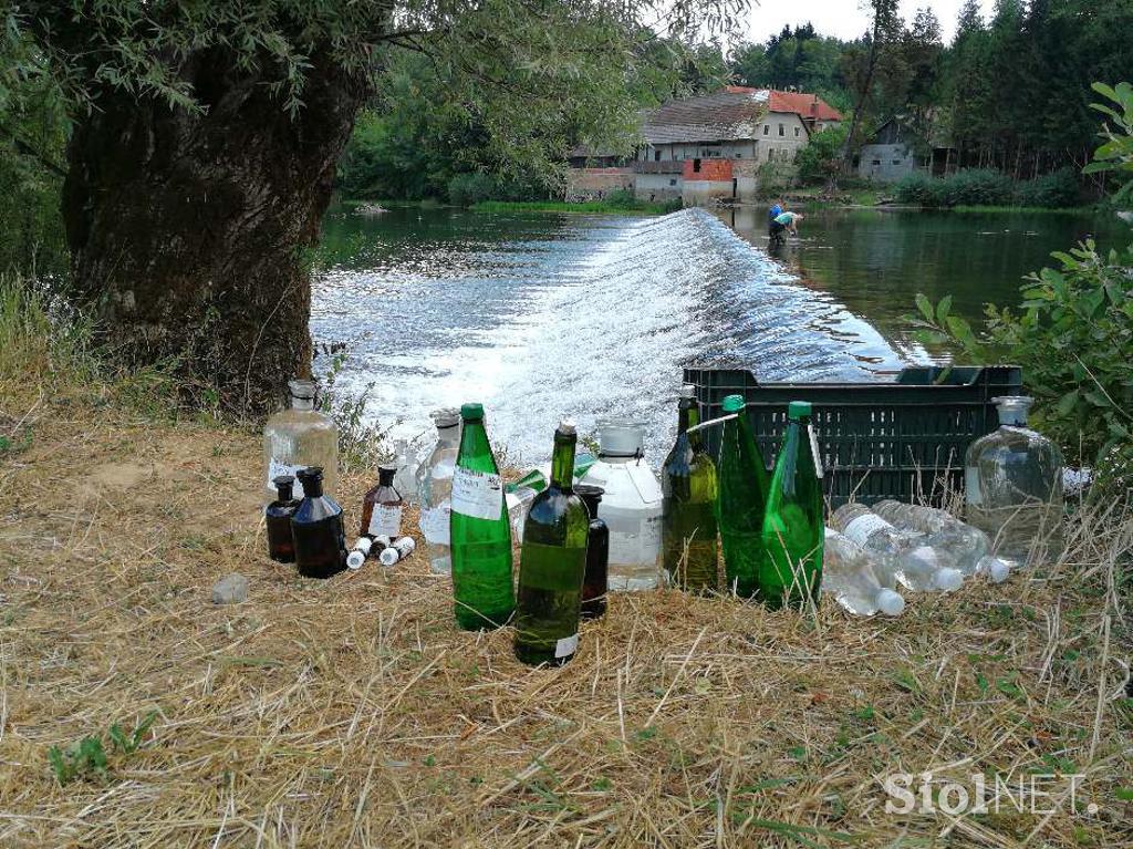 požar, jemanje vzorcev