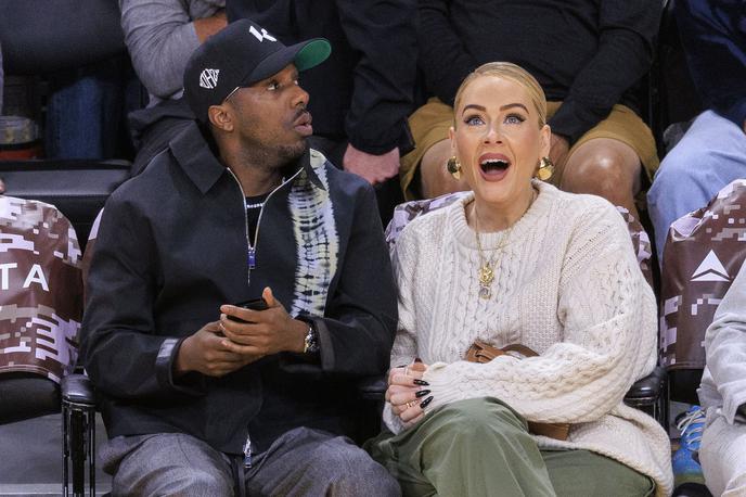 Adele in Rich Paul | Pevka Adele in športni menedžer Rich Paul si skupaj rada ogledata tekme lige NBA. | Foto Profimedia