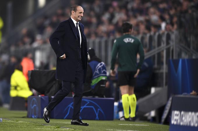 Massimiliano Allegri, trener Juventusa, si je lahko vsaj malo oddahnil. Ni še konec evropske sezone, nadaljujejo v evropski ligi. | Foto: AP / Guliverimage