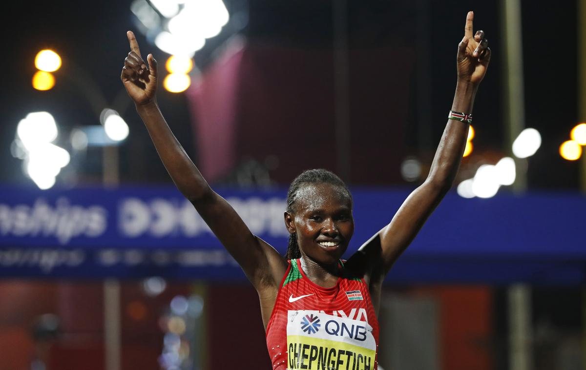 Ruth Chepngetich | Ruth Chepngetich je za pol minute izboljšala svetovni rekord v polmaratonu. | Foto Guliverimage