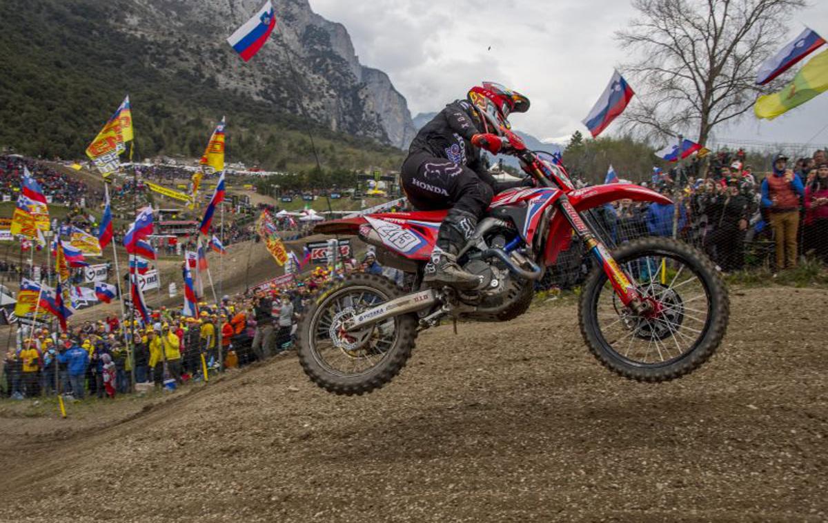 Tim Gajser Trentino 2022 | Tim Gajser je slovenski zavoj v Arcu že petkrat spravil v ekstazo. Lani tu ni dirkal, predlani pa je zmagal. | Foto Honda Racing/ShotbyBavo