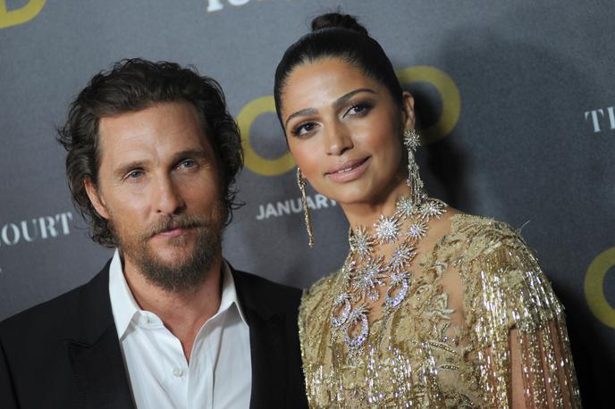 Matthew in Camila Alves McConaughey | Matthew in Camila McConaughey sta se poročila leta 2012, skupaj pa imata tri otroke. | Foto Guliverimage