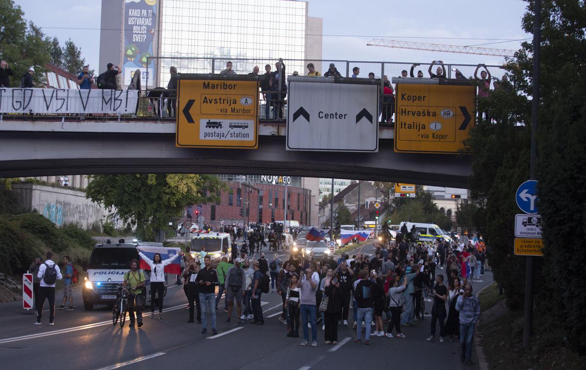 Protesti torek, 5.10.2021 | Foto Bojan Puhek