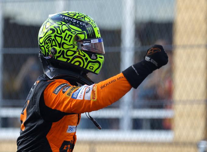 Lando Norris je vpil od navdušenja. | Foto: Reuters