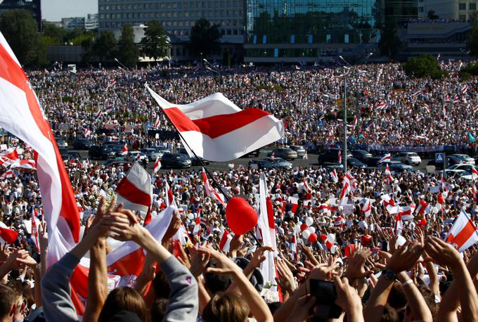 V Belorusiji protesti potekajo že vse od predsedniških volitev 9. avgusta. | Foto: Reuters