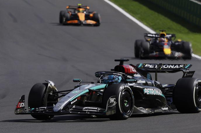 Spa George Russell Mercedes | George Russell je ostal brez zmage v Spaju. Njegov dirkalnik je bil prelahek. | Foto Reuters