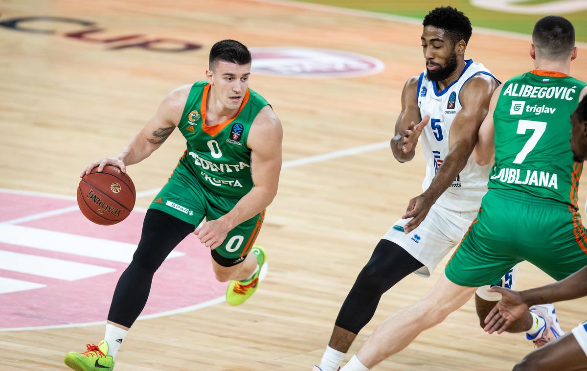 Cedevita Olimpija Matic Rebec | Matic Rebec ima v EuroCupu povprečje dve točki na tekmo. | Foto Vid Ponikvar/Sportida