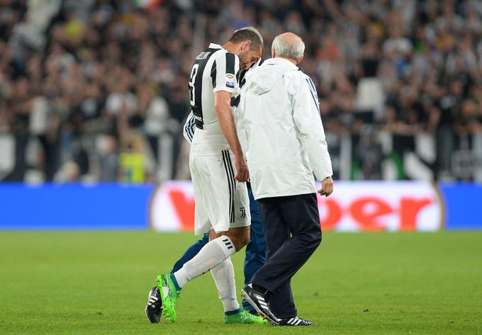 Giorgio Chiellini se je poškodoval. | Foto: Reuters