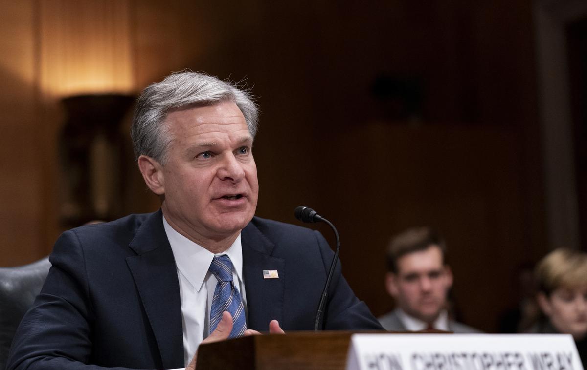 Christopher Wray, direktor FBI | Po njegovih besedah ZDA še vedno najbolj ogrožajo posamezni napadalci ali majhne celice radikaliziranih ljudi, ki želijo napasti tako imenovane mehke cilje, ki so slabše zavarovani. | Foto Guliverimage