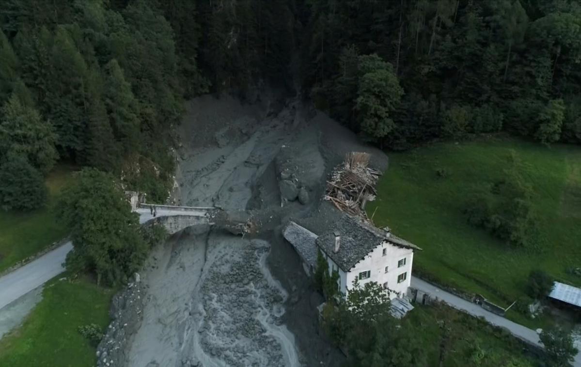 plaz, zemeljski plaz. švica, Bondo | Foto Reuters