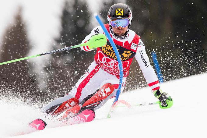 Marcel Hirscher je osvojil še mali slalomski kristalni globus. | Foto: Urban Urbanc/Sportida