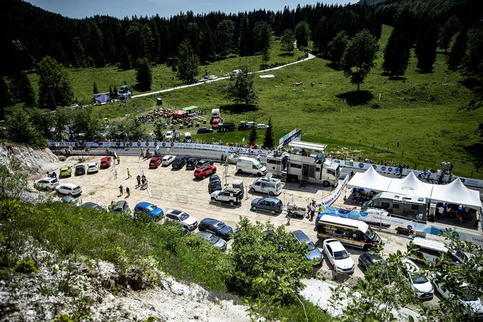 Ptičji pogled na cilj četrte etape letošnje dirke Po Sloveniji.  | Foto: Ana Kovač