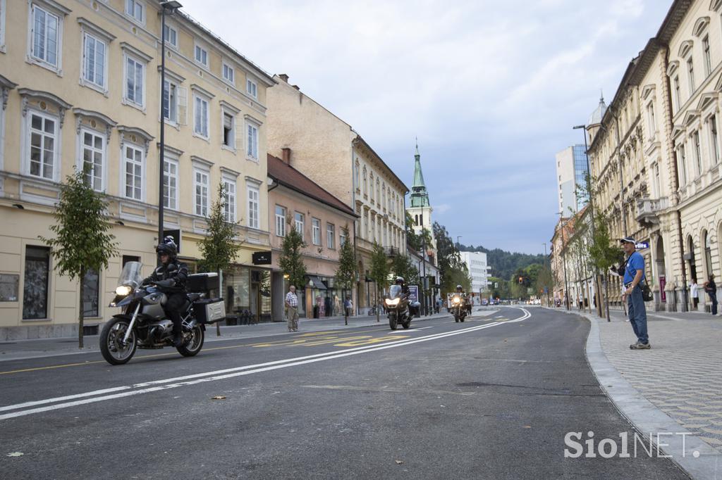 Otvoritev Gosposvetske ceste v Ljubljani.