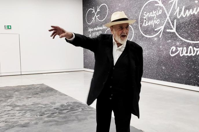 Michelangelo Pistoletto | Michelangelo Pistoletto leta 2022, ko je razstavljal v ljubljanski Cukrarni | Foto STA