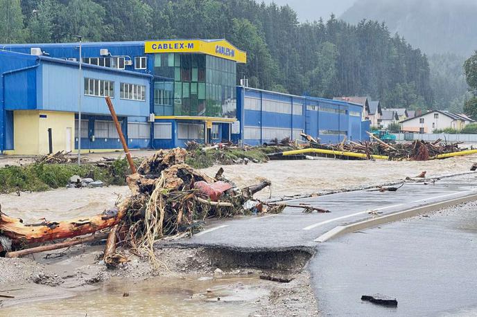 poplave, Meža, podjetje Cablex-M | Foto STA