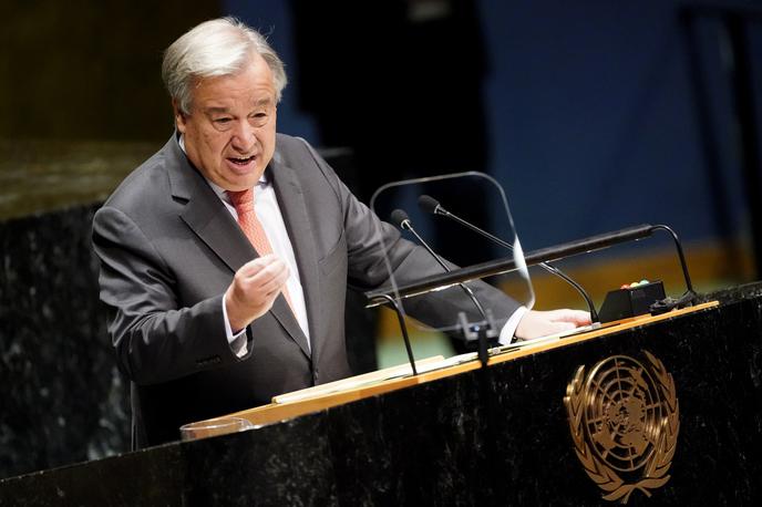 Antonio Guterres | Guterres je danes dejal še, da blokade pomoči za Gazo niso posledica logistične krize, temveč "krize politične volje in spoštovanja temeljnih načel mednarodnega humanitarnega prava".  | Foto Reuters