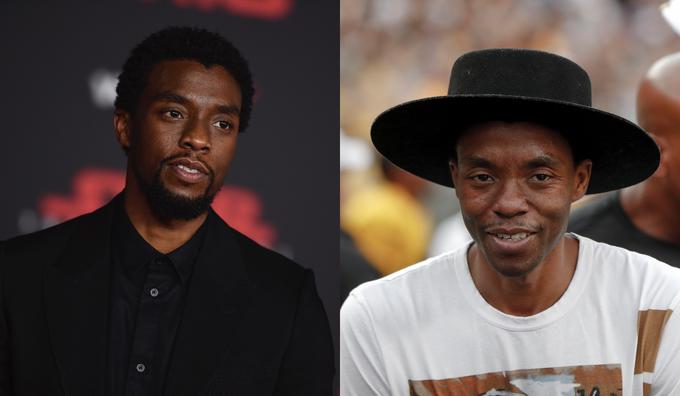 Chadwick Boseman levo leta 2017 in desno leta 2019, ko javnost ni vedela, da se bori z rakom. | Foto: AP Photo/Keith Srakocic, Jordan Strauss/Invision/AP, Guliverimage