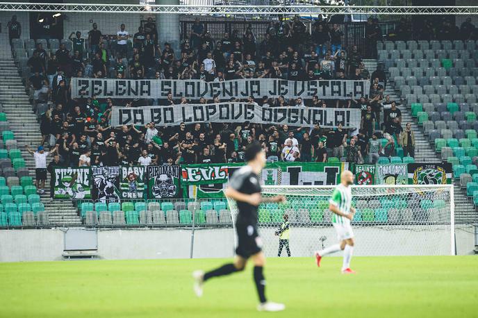 NK Olimpija : Differdange, kvalifikacije konferenčna liga, Green Dragons | Navijači Olimpije so dali vodstvu kluba na čelu s predsednikom Adamom Deliusom vedeti, da ga nočejo videti v klubu. | Foto Grega Valančič/Sportida