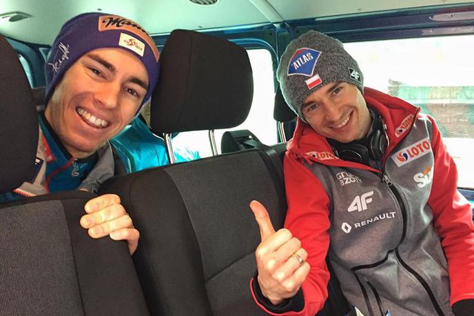 Stefan Kraft in Kamil Stoch | Foto Twitter