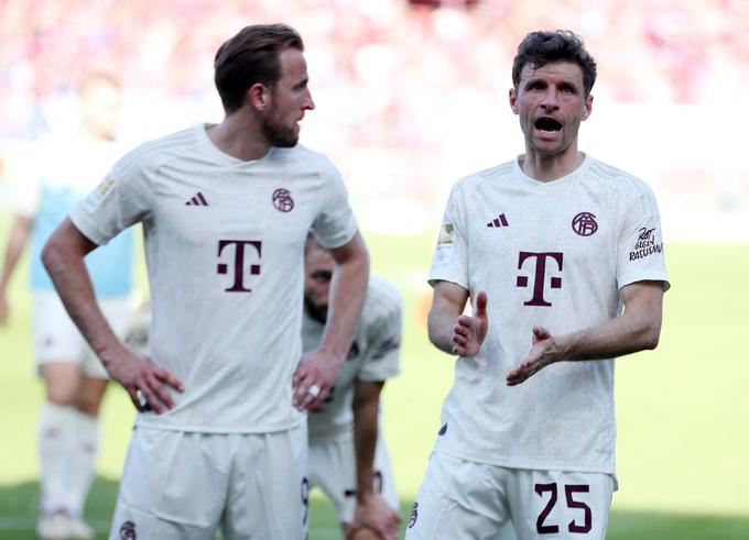 Ni predaje, je odločen veteran Thomas Müller. V ligi prvakov jih čaka Arsenal. | Foto: Reuters