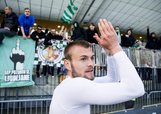 Veselje Alexandruja Cretuja, strelca zadetka, ki je Olimpijo popeljal v finale. | Foto: Vid Ponikvar