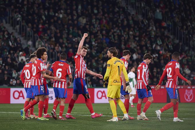 Alexander Sorloth je v prvem polčasu dosegel dva zadetka za Atletico. | Foto: Guliverimage