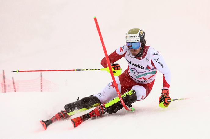 Adelboden Manuel Feller | Manuel Feller je bil najhitrejši v prvi vožnji Adelbodna. | Foto Reuters