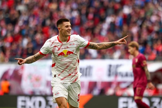 Benjamin Šeško, RB Leipzig | Benjamin Šeško je dosegel prvi gol v tej sezoni bundeslige, kmalu zatem je dodal še drugega. | Foto Guliverimage