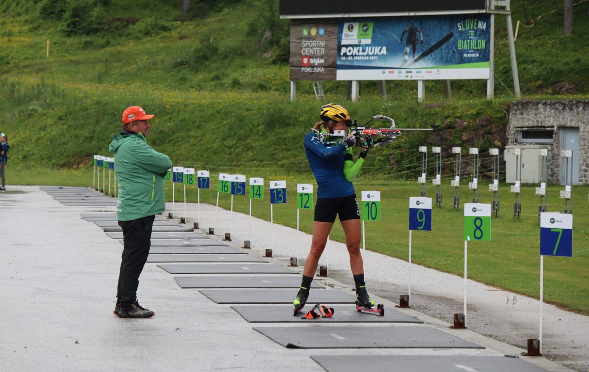 Anamarija Lampič, Ljubo Tomažič | Anamarija Lampič se je hitro privadila na delo z novim strelskim trenerjem Ljubom Tomažičem. | Foto SloSki