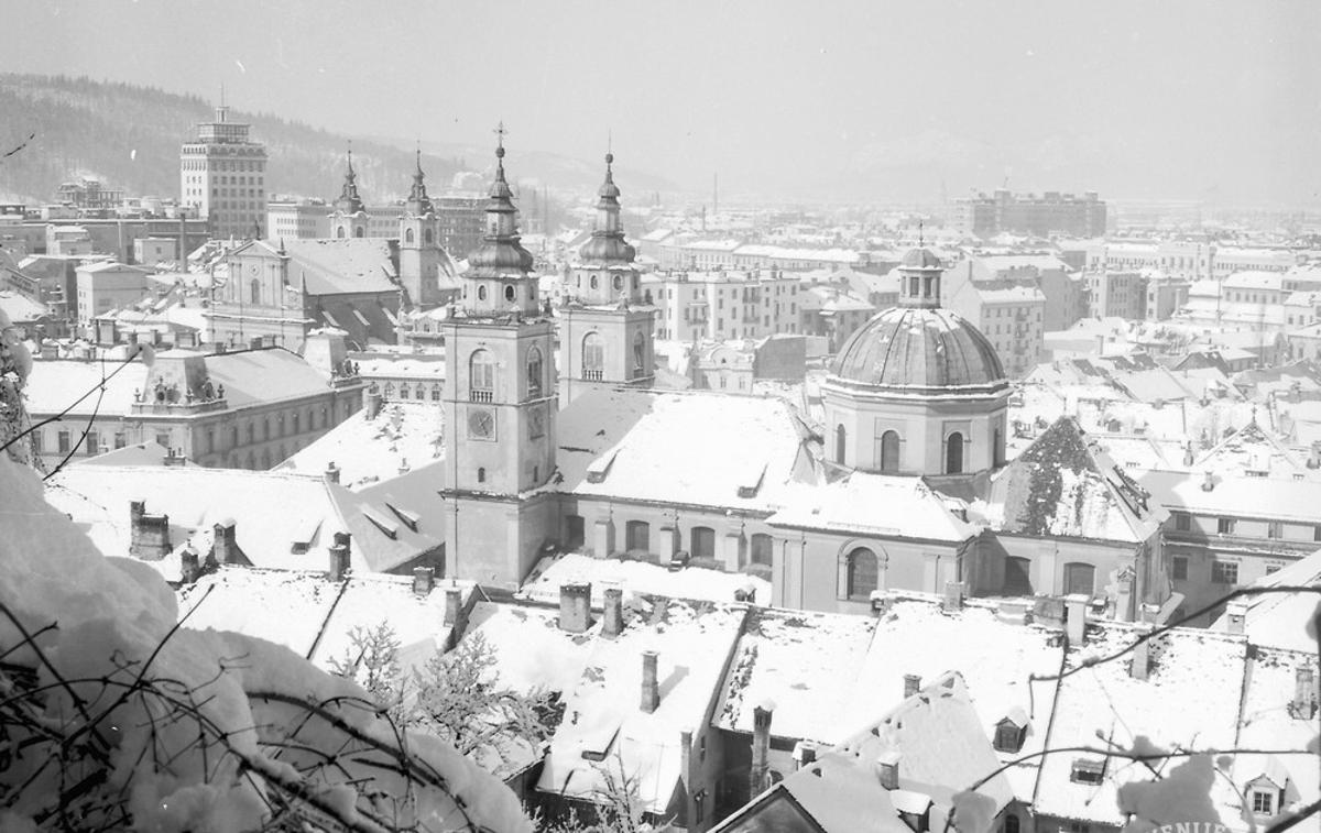 zasnežena Ljubljan | Foto Jože Mally, hrani: MNZS