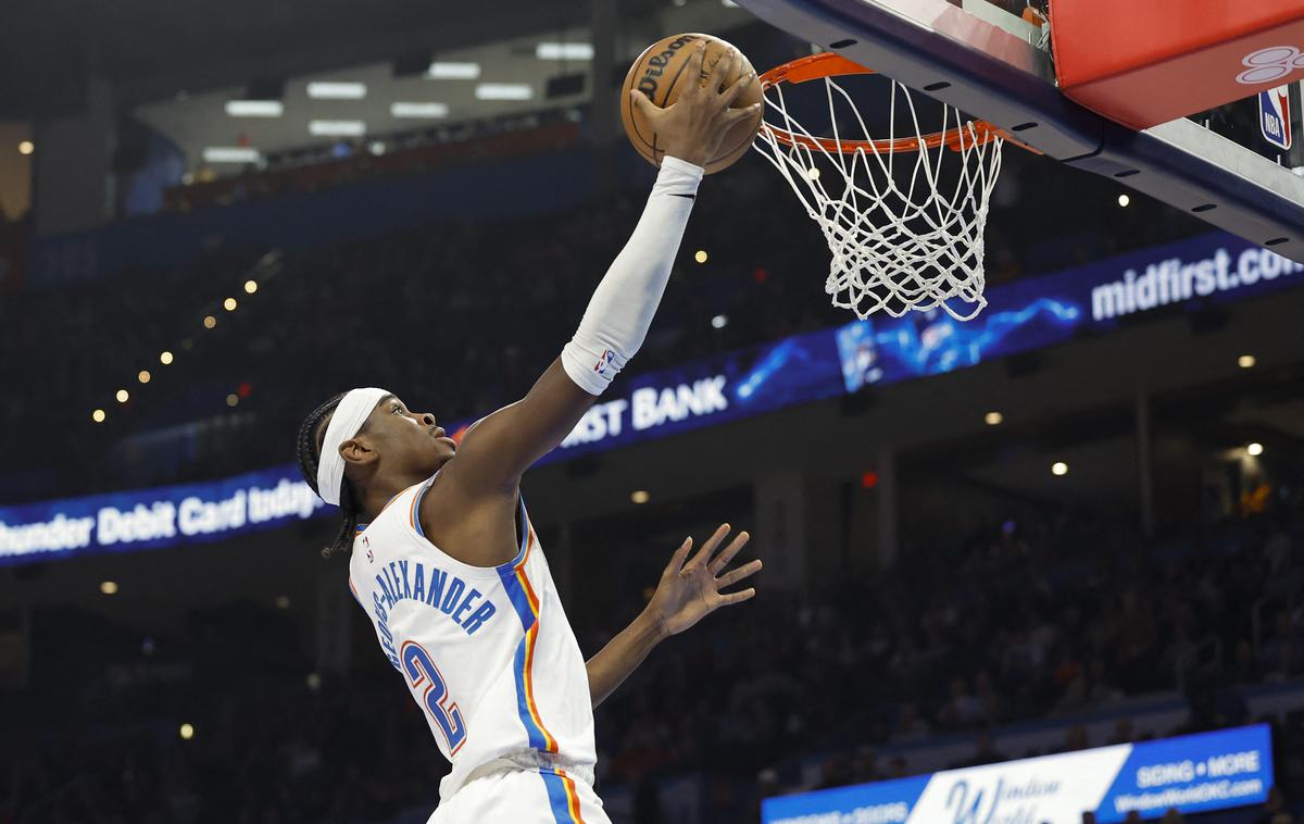 Oklahoma City Thunder Shai Gilgeous-Alexander | Shai Gilgeous-Alexander je dosegel 31 točk. | Foto Reuters