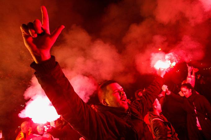 Nemiri pred črnogorskim parlamentom v Podgorici | Foto: Reuters