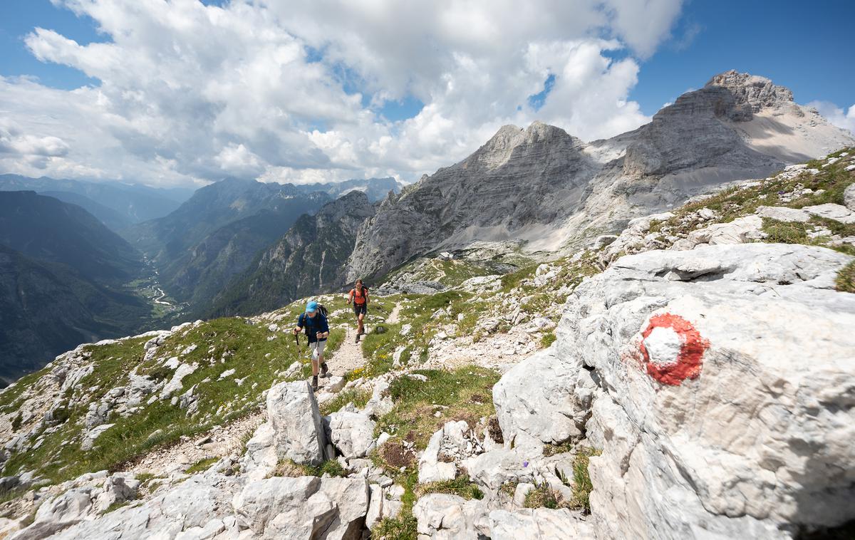 Julijske Alpe pohodništvo markacija | Foto Jošt Gantar (www.slovenia.info)