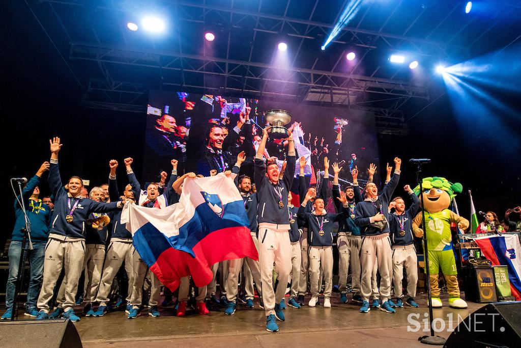 Sprejem košarkarjev EuroBasket 2017 Kongresni trg