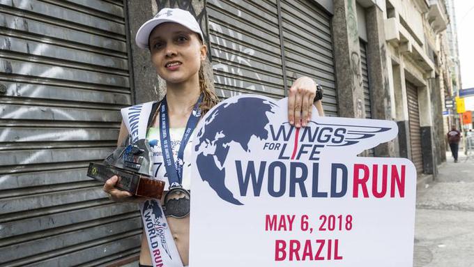 Eva Zorman je dvakratna zmagovalka lokalnih tekov na Wings For Life World Run. Zmagala je v Sloveniji in Braziliji. | Foto: Marcelo Maragni za Wings for Life World Run