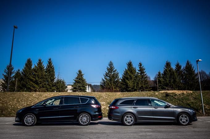 S-max je prostornejši, višji, ima večji prtljažnik, večja je njegova nosilnost, mondeo karavan pa je sedem centimetrov daljši. | Foto: 