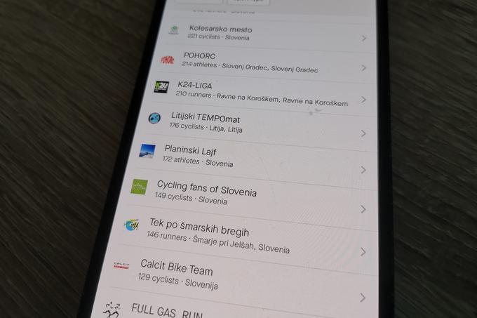 V aplikaciji Strava je prisotnih ogromno skupnosti slovenskih uporabnikov, ki so organizirane tako na državni kot lokalni ravni. | Foto: Matic Tomšič