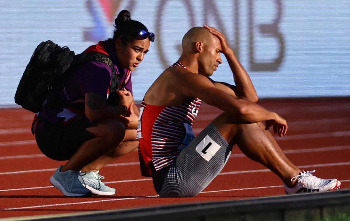 Damian Warner | Prvi favorit za naslov prvaka v deseteroboju Damian Warner je po poškodbi odstopil od tekmovanja. | Foto Guliverimage