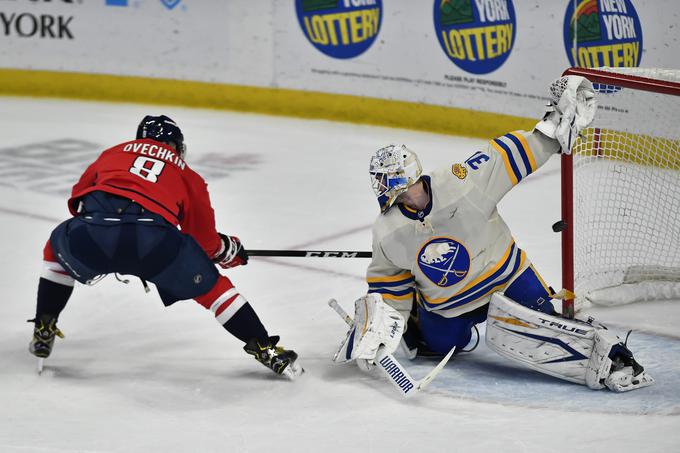 Aleksander Ovečkin je zadel za zmago v Buffalo, kjer je Washington slavil šele po izvajanju kazenskih strelov. | Foto: Guliverimage/Vladimir Fedorenko