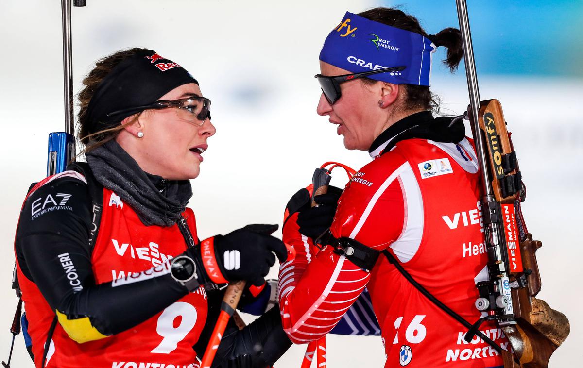 Julia Simon & Dorothea Wierer | Za zmago sta obračunali Dorothea Wierer in Julia Simon, uspešnejša je bila Francozinja. | Foto Guliverimage