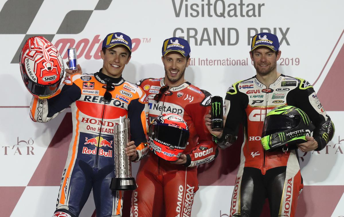 Andrea Dovizioso, Marc Marquez, Cal Crutchlow | Andrea Dovizioso je bil najhitrejši v Katarju. | Foto Reuters